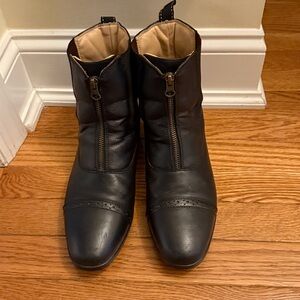 Ladies Black Leather Paddock Boots